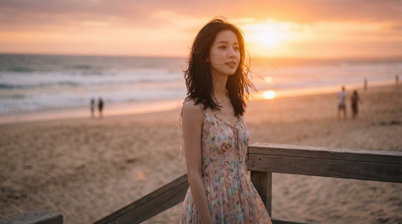 榴莲视频旅行视频：海边日落浪漫旅拍